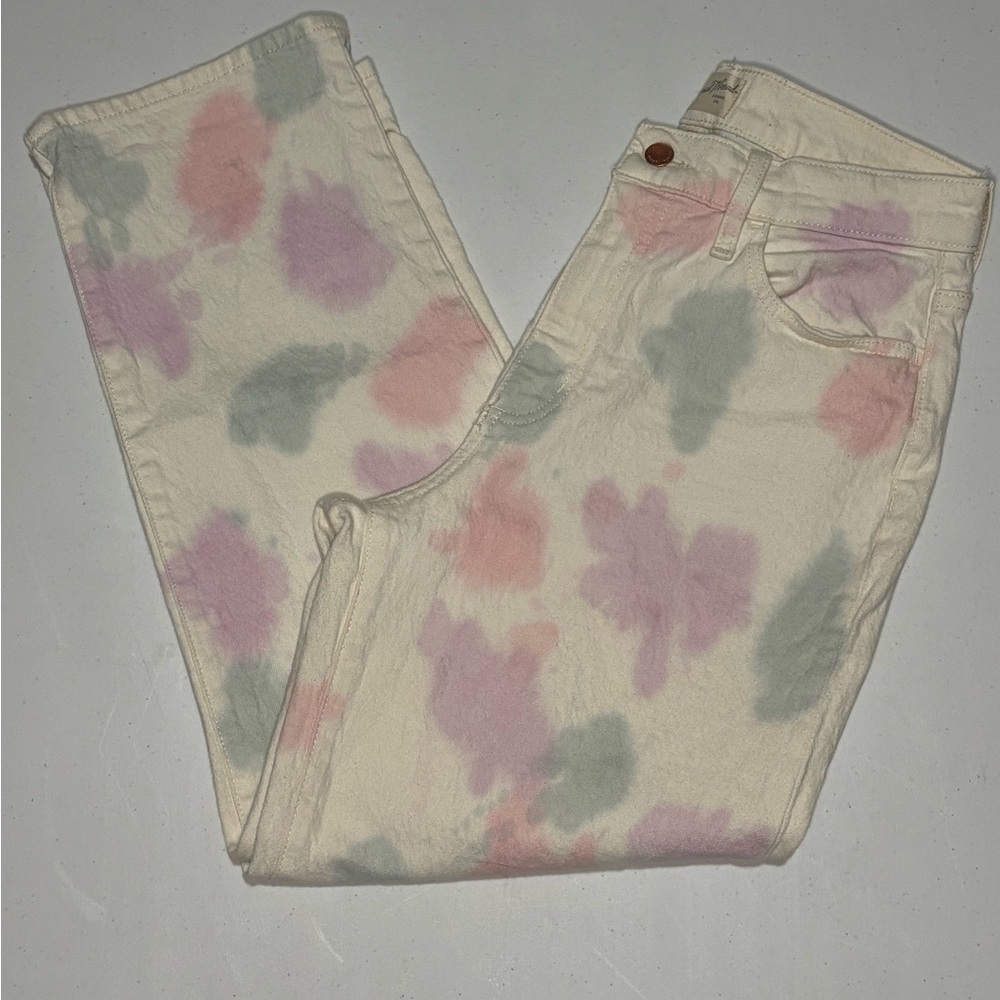 Women's Universal Thread Pastel Tie Dye Vintage Straight Jeans, Size 6/26